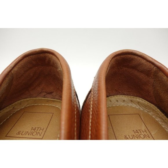 14th & Union Brown Leather Casual Moc Toe Slip On Loafers Shoes Men\'s 11.5 M main image 4